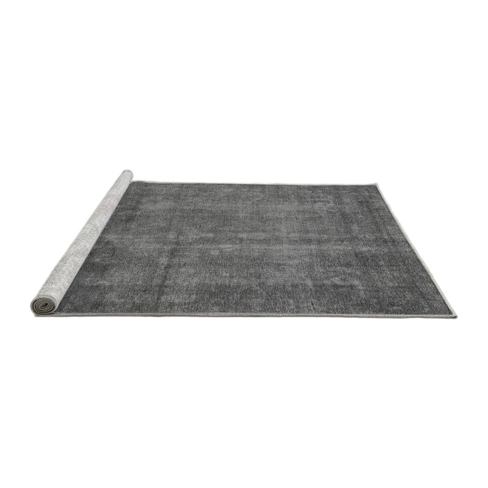 Sideview of Machine Washable Abstract Gray Modern Rug, wshabs851gry
