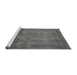 Sideview of Machine Washable Abstract Gray Modern Rug, wshabs851gry