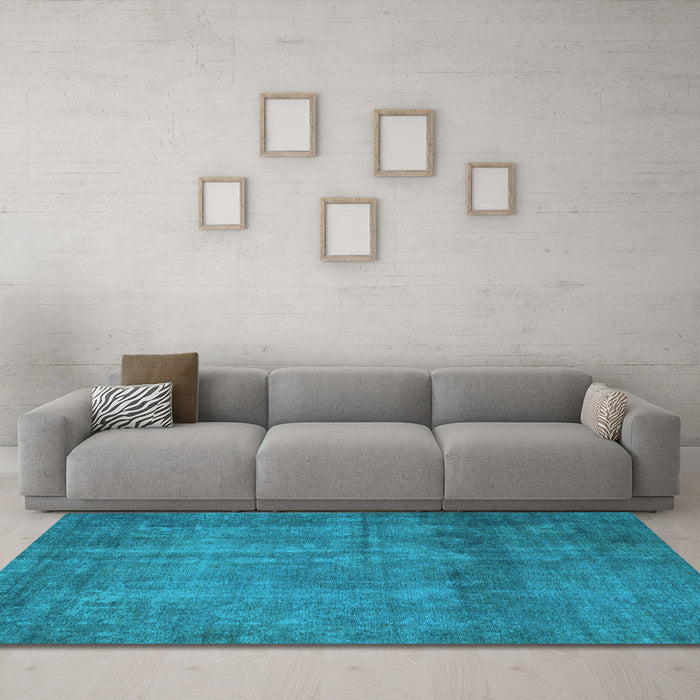 Machine Washable Abstract Light Blue Modern Rug in a Living Room, wshabs851lblu