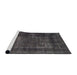 Sideview of Machine Washable Abstract Black Rug, wshabs852