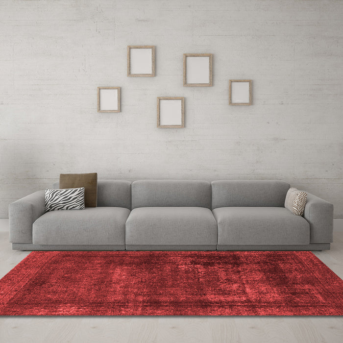 Bohemian Red Washable Rugs