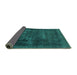 Sideview of Persian Turquoise Bohemian Rug, abs852turq