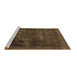 Sideview of Machine Washable Persian Brown Bohemian Rug, wshabs852brn