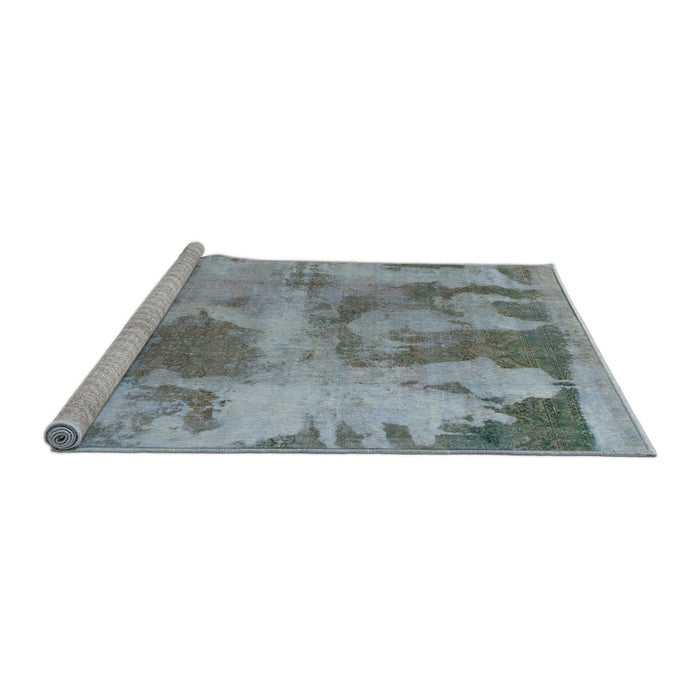 Sideview of Machine Washable Abstract Slate Gray Rug, wshabs853