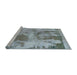 Sideview of Machine Washable Abstract Slate Gray Rug, wshabs853