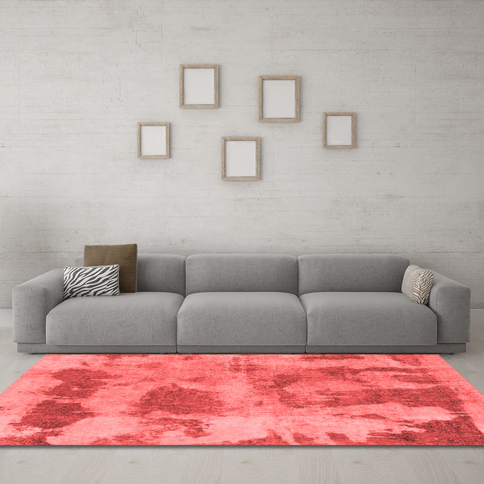 Modern Red Washable Rugs