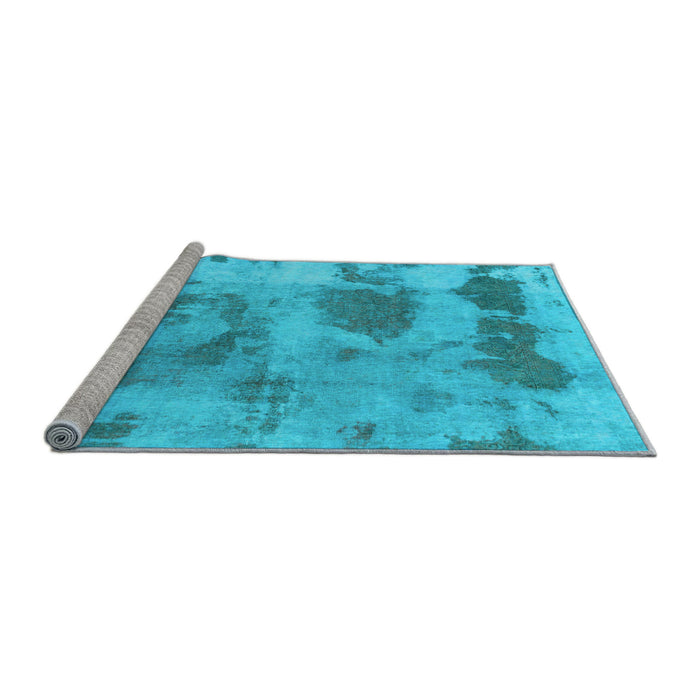 Sideview of Machine Washable Abstract Light Blue Modern Rug, wshabs853lblu