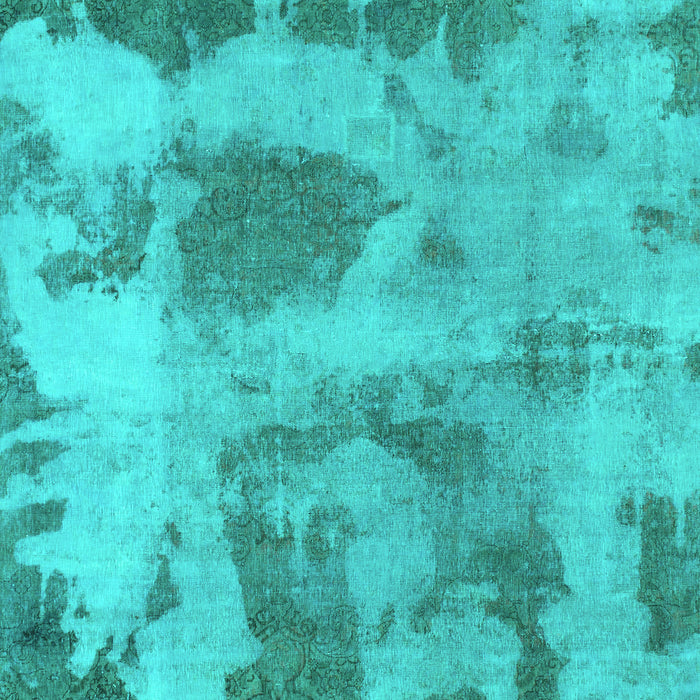 Machine Washable Abstract Turquoise Modern Area Rugs, wshabs853turq