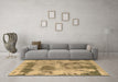 Machine Washable Abstract Brown Modern Rug in a Living Room,, wshabs853brn