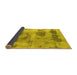 Sideview of Abstract Yellow Modern Rug, abs853yw