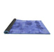 Sideview of Abstract Blue Modern Rug, abs853blu