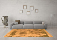 Machine Washable Abstract Orange Modern Rug, wshabs853org