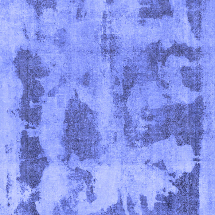 Square Machine Washable Abstract Blue Modern Rug, wshabs853blu