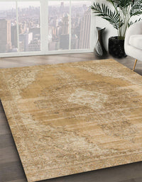 Abstract Cinnamon Brown Modern Rug, abs854