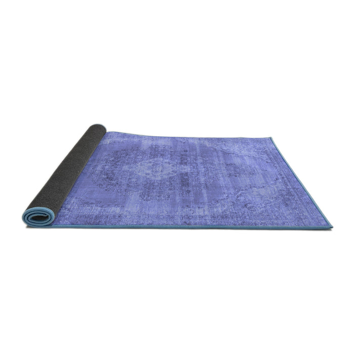 Sideview of Abstract Blue Modern Rug, abs854blu