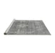 Sideview of Machine Washable Abstract Gray Modern Rug, wshabs854gry