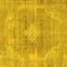 Square Abstract Yellow Modern Rug, abs854yw