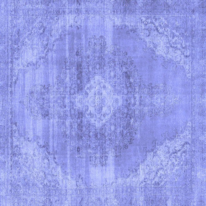 Square Abstract Blue Modern Rug, abs854blu