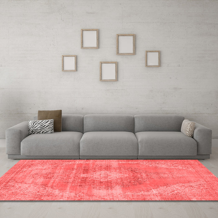 Modern Red Washable Rugs