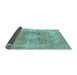 Sideview of Abstract Light Blue Modern Rug, abs854lblu