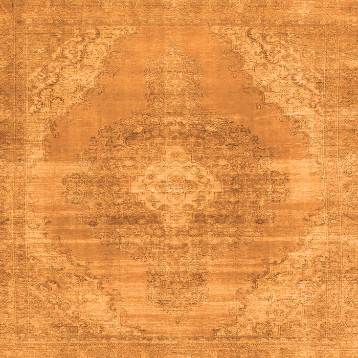 Square Machine Washable Abstract Orange Modern Area Rugs, wshabs854org