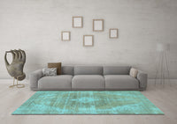 Machine Washable Abstract Light Blue Modern Rug, wshabs854lblu