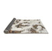 Sideview of Abstract Ash White Beige Modern Rug, abs855