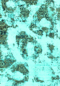 Abstract Turquoise Modern Rug, abs855turq