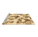 Sideview of Machine Washable Abstract Brown Modern Rug, wshabs855brn