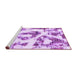 Sideview of Machine Washable Abstract Purple Modern Area Rugs, wshabs855pur