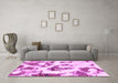 Machine Washable Abstract Pink Modern Rug in a Living Room, wshabs855pnk