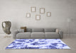 Machine Washable Abstract Blue Modern Rug in a Living Room, wshabs855blu