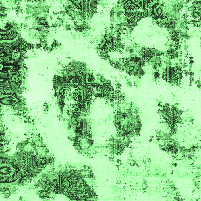 Machine Washable Abstract Emerald Green Modern Area Rugs, wshabs855emgrn