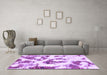 Machine Washable Abstract Purple Modern Area Rugs in a Living Room, wshabs855pur