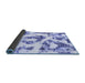 Sideview of Abstract Blue Modern Rug, abs855blu