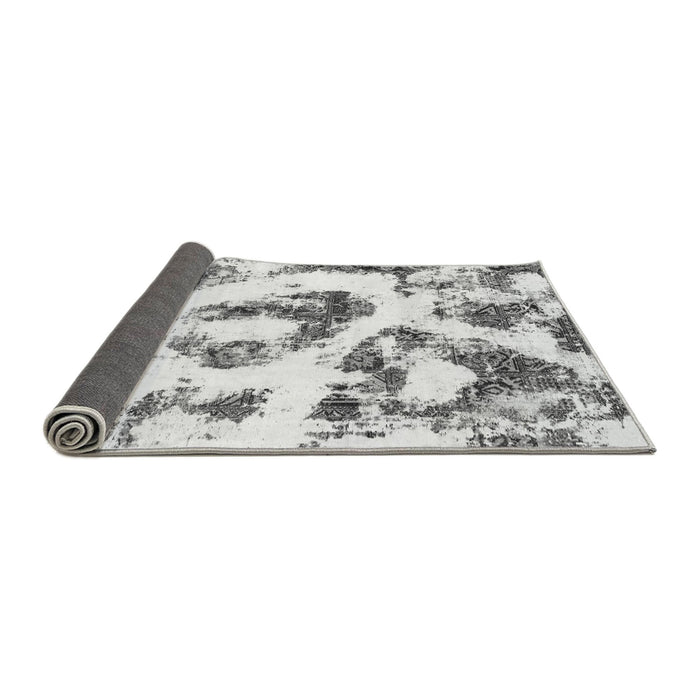 Sideview of Abstract Gray Modern Rug, abs855gry
