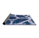 Sideview of Abstract Blue Modern Rug, abs856