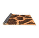 Sideview of Abstract Orange Modern Rug, abs856org