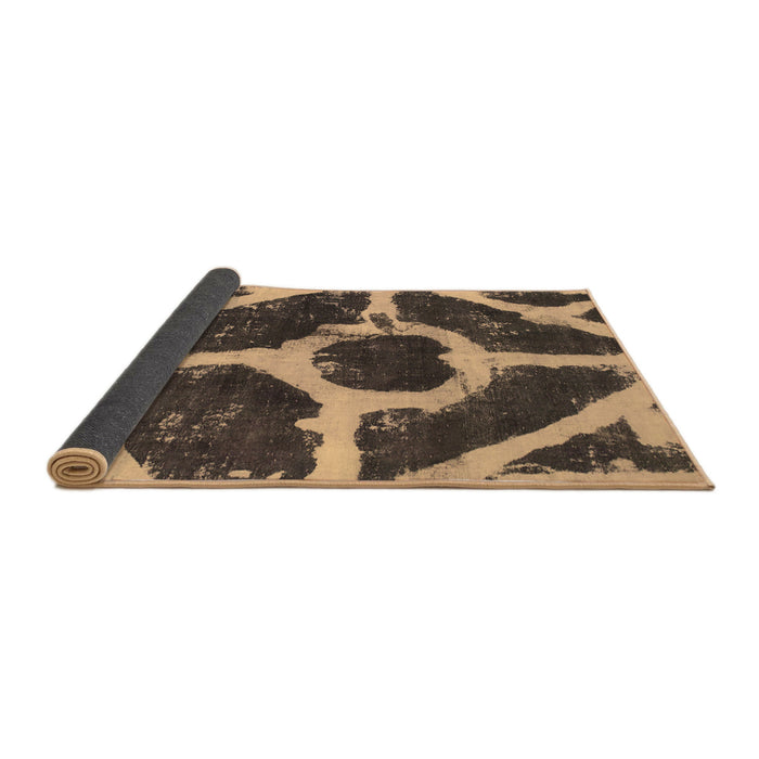 Sideview of Abstract Brown Modern Rug, abs856brn