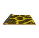 Sideview of Abstract Yellow Modern Rug, abs856yw