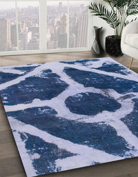 Abstract Blue Modern Rug, abs856