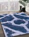 Machine Washable Abstract Lapis Blue Rug in a Family Room, wshabs856