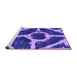 Sideview of Machine Washable Abstract Purple Modern Area Rugs, wshabs856pur