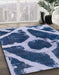 Abstract Blue Modern Rug in Family Room, abs856