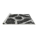 Sideview of Machine Washable Abstract Gray Modern Rug, wshabs856gry