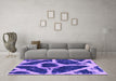 Machine Washable Abstract Purple Modern Area Rugs in a Living Room, wshabs856pur