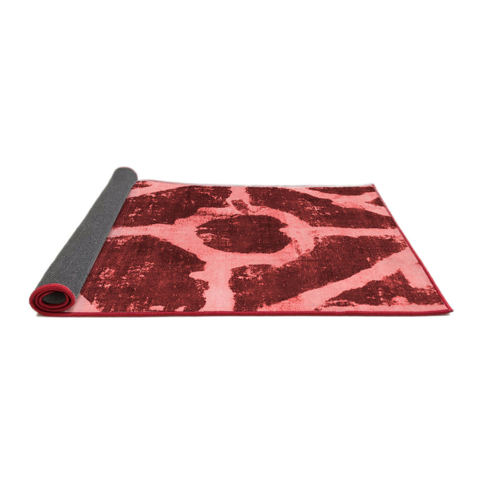 Abstract Red Modern Area Rugs
