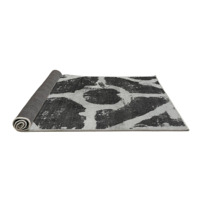 Sideview of Abstract Gray Modern Rug, abs856gry
