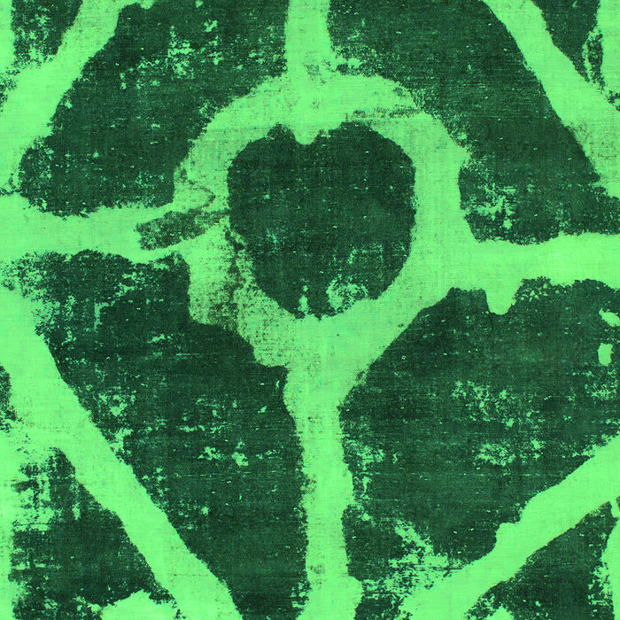 Machine Washable Abstract Green Modern Area Rugs, wshabs856grn