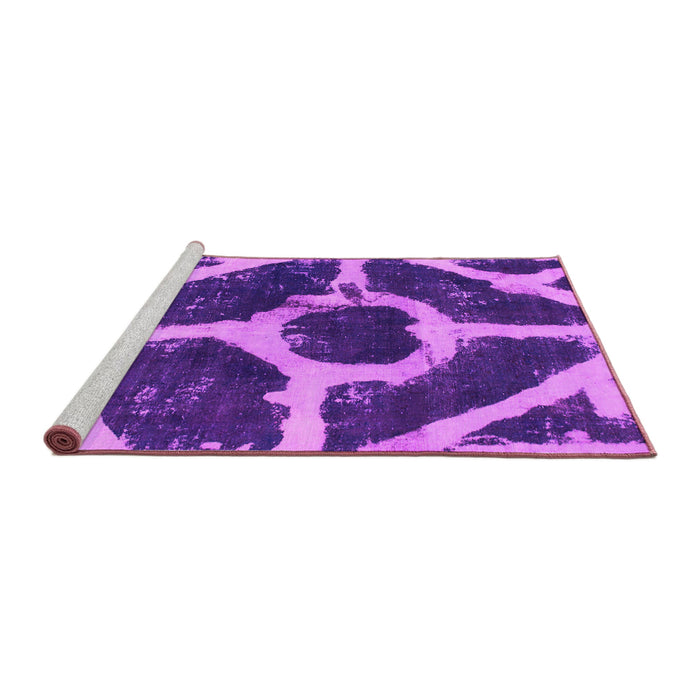 Sideview of Machine Washable Abstract Pink Modern Rug, wshabs856pnk